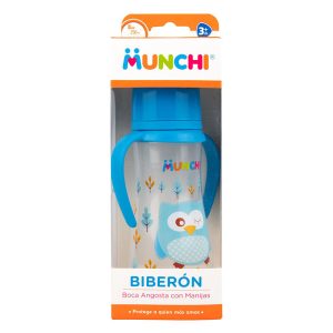 Biberón Munchi Boca Angosta Con Manija 8 Oz