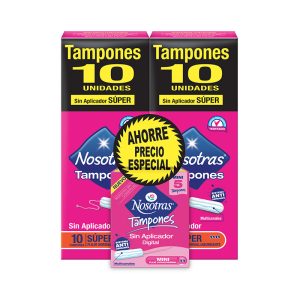 2 Tampones Nosotras Digital Súper 10 + Mini 5 Ahorro Precio Especial