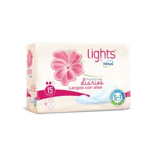 Protector Lights By Tena Largo Alas 15 Unidades