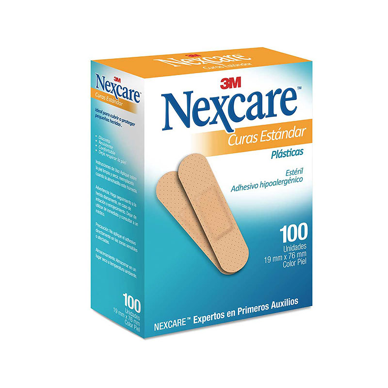 Curas Estandar Nexcare 100 Uds