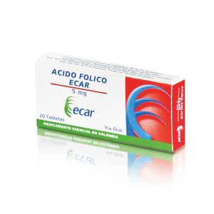Ácido Fólico 5 Mg 20 Tabletas Ec