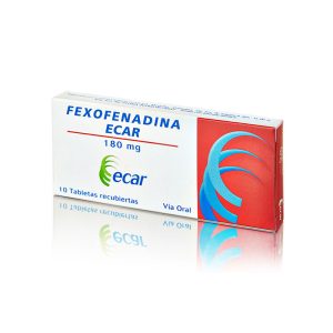 Fexofenadina 180 Mg 10 Tabletas Ecar