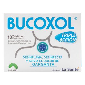 Bucoxol Triple Accion Coolmint 10 Tbs