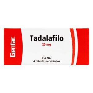 Tadalafilo 20 Mg 4 Comprimidos Gf