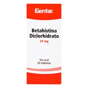Betahistina 24 Mg 20 Tabletas
