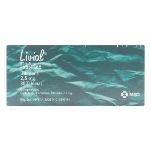 Livial 2.5 Mg 30 Tabletas (3%+)(A)(Pae)